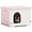 Pink-L, variant on Stackable Cat House for Outdoor Indoor Use, Feral Cat Shelter Weatherproof Waterproof Elevated (Medium)