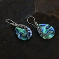 thumbnail image 2 of 925 Sterling Silver Abalone Shell Dangle Drop Elegant Earrings Costume Jewelry for Women Birthday Christmas Gifts for Women, 2 of 12