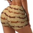 thumbnail image 1 of Fotbe Dachshund Dog Puppy Shorts Sin Costuras – Shorts Deportivos de Cintura Alta para Mujer, Elásticos para Gimnasio, Yoga, Running o Ciclismo-Small, 1 of 8
