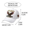 thumbnail image 3 of Veteran Commemorative Cap, Embroidered Baseball Cap with Eagle Printed, Adjustable Metal Buckle, Casual Outdoor Hat for Men & Women (White), 3 of 6