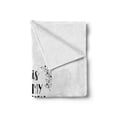 thumbnail image 2 of Saying Soft Flannel Fleece Throw Blanket, Cursive This is My Happy Place Typography Simplistic Monochrome Design, Cozy Plush for Indoor and Outdoor Use, 70" x 90", Charcoal Grey White, by Ambesonne, 2 of 6