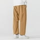 thumbnail image 4 of Pantalones largos para hombre, casuales, de moda, para vacaciones, con bolsillos y cintura elástica, lisos y empalmados., 4 of 5