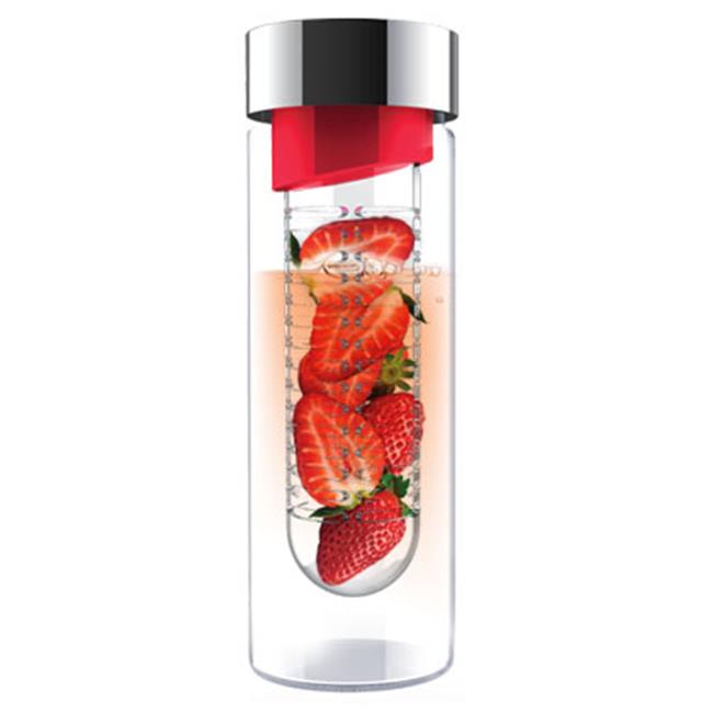 Ad-N-Art SWG11-RED/SILVER Flavour It-Glass Water Bottle Fruit Infuser in Red/Silver - image 1 of 1