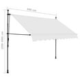 thumbnail image 2 of vidaXL Manual Retractable Awning with LED 118.1" Cream, 2 of 6