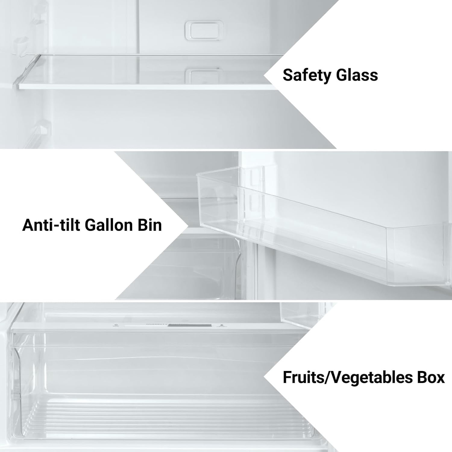 SMAD 13.9 Cu ft Top Freezer Refrigerator, Full Size 28 in.W Frost Free LED Light, Reversible door