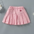 thumbnail image 2 of Fall Saving! HVOBTTY Toddler Pleated Mini Skirts, Kid's Leisure Sports Short Skirts, Kids Girls Fashion Casual Heart Print Pleated A Line Sport Mini Skirt Pink, 4-5 Years, 2 of 5
