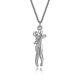 thumbnail image 1 of Collar con colgante de abrazo de pareja cariñosa para regalo de San Valentín - Plata - Código de producto 52252 Plata, 1 of 5