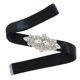 thumbnail image 5 of Crystal rhinestone flor cinta nupcial cinturón faja negro Sunnimix cinturón nupcial de la boda, 5 of 7