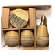 thumbnail image 1 of Set de Baño Ceramico AJR Panal B (AMARILLO), 1 of 2