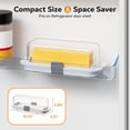 thumbnail image 5 of Butter Dish with Lid for Countertop and Refrigerator Door Shelf, Airtight Butter Keeper Container, Butter Holder for East/West Coast Butter, BPA-free, Microwave/Dishwasher Safe, 5 of 7