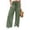 *Army Green, variant on VBVC Women's Cotton Linen Smocked Waist Pants , Drawstring Wide Leg Boho Trousers For Women , Ladies' Casual Summer Beach Pants with Pockets, Army Green , S-2XL