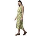 thumbnail image 2 of eloria Stripes Printed Women's Fashion Stylish Knee Length In Round Neck Design Dress, 2 of 5