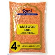 Rani Masoor Dal (Indian Red Lentils) Split Gram, 64oz (4lbs) 1.81kg ~ All Natural | Gluten Friendly | NON-GMO | Vegan | Indian Origin