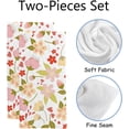 thumbnail image 2 of SKYSONIC Fingertip Hand Towels Set of 2 Pcs Beautiful Floral Pattern Absorbent Face Bath Towels for Bathroom Kitchen 30"x15", 2 of 6