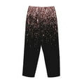 thumbnail image 5 of Naloa Rose Gold Glitter1 Print Women’s Ultra-Soft Comfy Pajama Lounge Pants with Pockets & Drawstring, 5 of 8