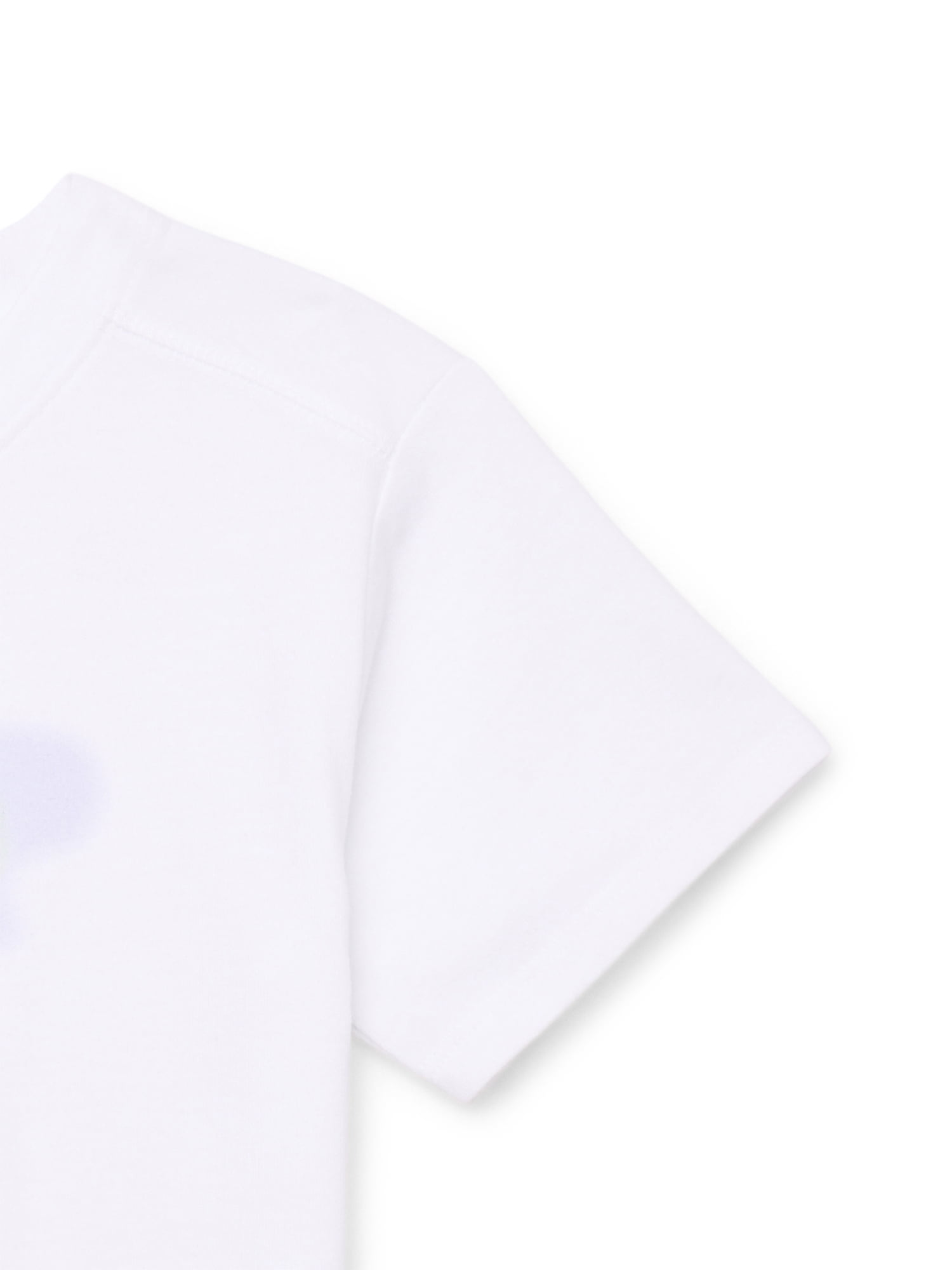 Athletic Works Girls Graphic Tee with Short Sleeves, Sizes 4-18 & Plus