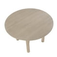 thumbnail image 6 of Steve Silver Gabby Modern Round Dining Table with Tubular Legs, Washed Oak, 6 of 6