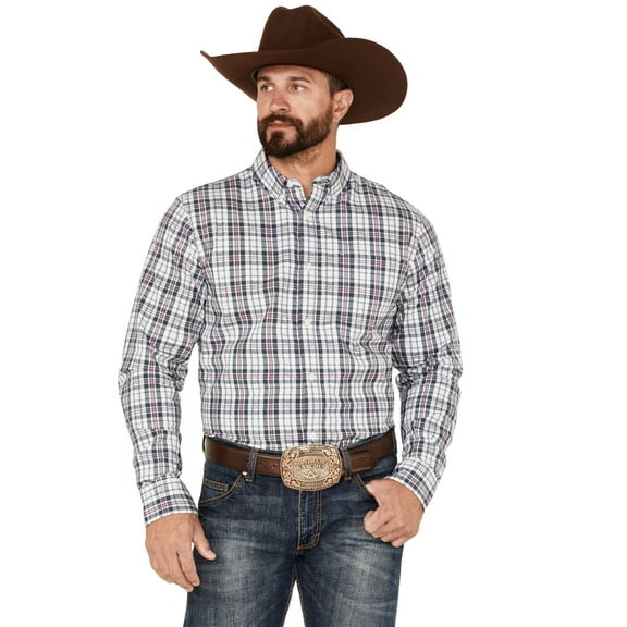 Cody James Men's Tonight  Plaid Print Button-Down Western Shirt - CJFA22W53-WHT