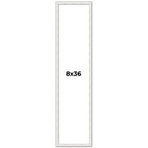 8x36 Frame White Real Wood Picture Frame Width 0.75 inches | Interior Frame Depth 0.5 inches |