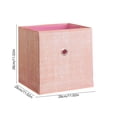 thumbnail image 3 of JHyouerji Foldable Open Lid Fabric Storage Box 11x11x11 Inch,Pink Large Drawer Style Breathable Clothes Organizer,Washable Space Saving Container for Bedroom Storage, 3 of 8