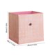 thumbnail image 3 of Caja de almacenamiento de tela plegable con asas, grande de 28x28x28 cm, organizador versátil y transpirable para armario, ropa, juguetes, en rosa o gris., 3 of 7
