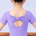 thumbnail image 7 of Leey-World Ballet Leotards For Girls Dance Leotard With Skirt Toddler Ballet Outfit Bow Back(7-8 Years,Light Purple), 7 of 7