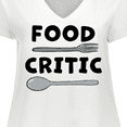 thumbnail image 4 of Inktastic Food Critic with Fork and Spoon Women's Plus Size V-Neck T-Shirt, 4 of 5