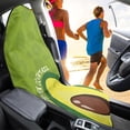 thumbnail image 4 of Uourmeti Front Seat Cover Machine Washable Microfiber, Compatible with Van Truck Seat, for Cars Trucks SUVs, Avocado Summer Cocktail, 4 of 7