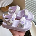 thumbnail image 7 of Girls' Sandals, Open Toed Princess Flat Sandals, Summer Beach Soft Soled Sandals, Children/Toddlers, 7 of 7