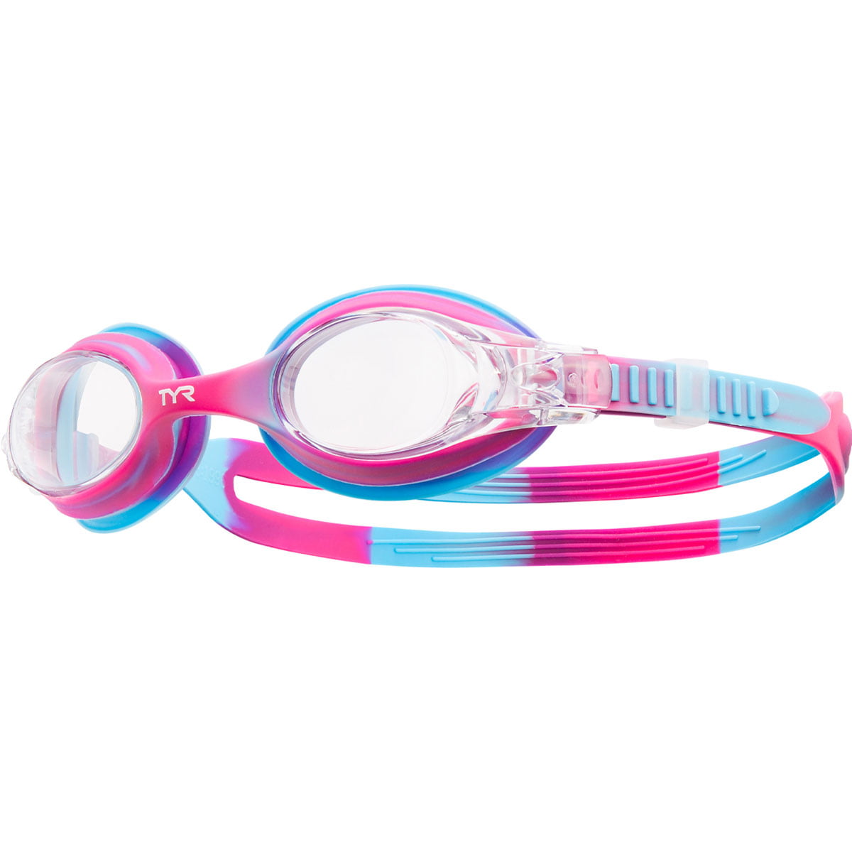 Age 3-10 Pink/White TYR Youth Tie Dye Swimple Goggles One Size 