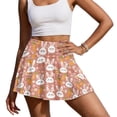 thumbnail image 2 of Xoenoiee Rabbit Bunny Egg Daisy Flower Print Pleated Tennis Skirts for Women Easter High Waisted Golf Skirt with Shorts Pockets Workout Athletic Skorts for Woman Ladies, XL, 2 of 6