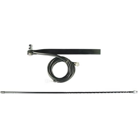 J&M LPCBA-200 License Plate Mount CB Antenna Kit with 2 ft. Staff