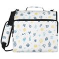 thumbnail image 2 of Zipper Binder with Shoulder Strap 2 inch 3 Ring Waterproof File Folder Organizer Bag 500 Sheet Small Sea Creatures Pattern, 2 of 8