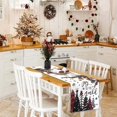 thumbnail image 4 of Christmas Winter Table Runner, Christmas Tree Ball Tabletop Runners Xmas Joy to the World Seasonal Holiday Table Decoration for Farmhouse Kitchen Dinning Home Indoor Party Decor 13.8x71in, 4 of 6