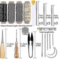 thumbnail image 2 of Leather Sewing Kit With Big Eye Needles Waxed Thread Leather Sewing Tools For Leather Crafts 28pcs, 2 of 5
