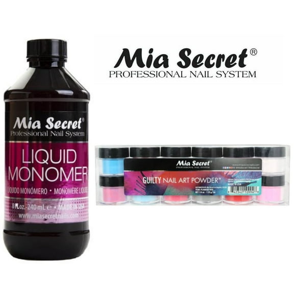 Mia Secret - Monomer 8 oz   Guilty 12 Colors Set