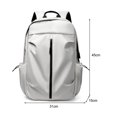 thumbnail image 3 of Mochila Oxford Bolsa de negocios impermeable con cremallera para viajes de oficina (plateado), 3 of 7