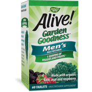 Nature's Way Alive! Garden Goodness Men's Multivitamin, Veggies & Fruits**, 60 Tablets