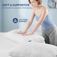 thumbnail image 3 of EMONIA Queen Size Bed Pillows 2 Pack, Luxury Hotel Soft Pillows with Down Alternative Fiber & Shredded Memory Foam, Gusseted Design for Back/Stomach/Side Sleepers, 3 of 11