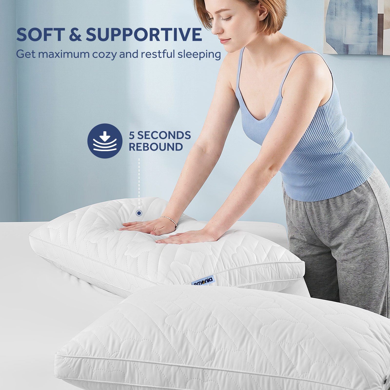 EMONIA Queen Size Bed Pillows 2 Pack photo 2