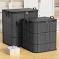 thumbnail image 5 of sruoe Storage Bins for Clothes, Foldable Storage Bag, Cube Storage Bin, Large Storage Bags With Zipper & Handles, Collapsible Storage Bins 50 Gallon for Clothing Blanket Beddin, 5 of 9