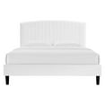 thumbnail image 3 of Alessi Performance Velvet Full Platform Bed White, 3 of 7