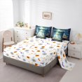 thumbnail image 5 of Manfei Cute Floral Ghost Queen Bedding 7pcs, Sunflower Butterfly Halloween Bedding Comforter Set Queen, Blue Green Yellow,Reversible, 5 of 7