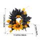 thumbnail image 3 of Xihbxyly Guirnalda de Velas de Halloween, Corona de Girasol, Elegante Arreglo Floral, Decoración para Interiores y Exteriores, Decoración para Fiestas y Festivales, 30 Cm de Diámetro, Material Ecológ, 3 of 6