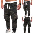 thumbnail image 1 of Plus Size Men Military Camouflage Print Trousers Multi Pockets Cargo Jog Pants, 1 of 6