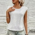 thumbnail image 4 of JGNGSHN Women's Crew Neck Glitter Sequin Tops Casual Cap Sleeve Club Party Tee Shirts Party Top for Women White S, 4 of 7