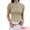 Grey Green, variant on DARING DIVA Women's Smocked Plaid Short Sleeve Crew Neck Ruffle Tops Shirt S Gray Green