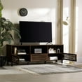 thumbnail image 4 of WE Furniture Living Room 70" Jackson Slat Door Console - Dark Walnut, 4 of 14