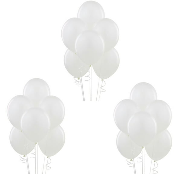 WHAMVOX 100 Pcs Latex Balloon Pack of  Balloons 100pcs White