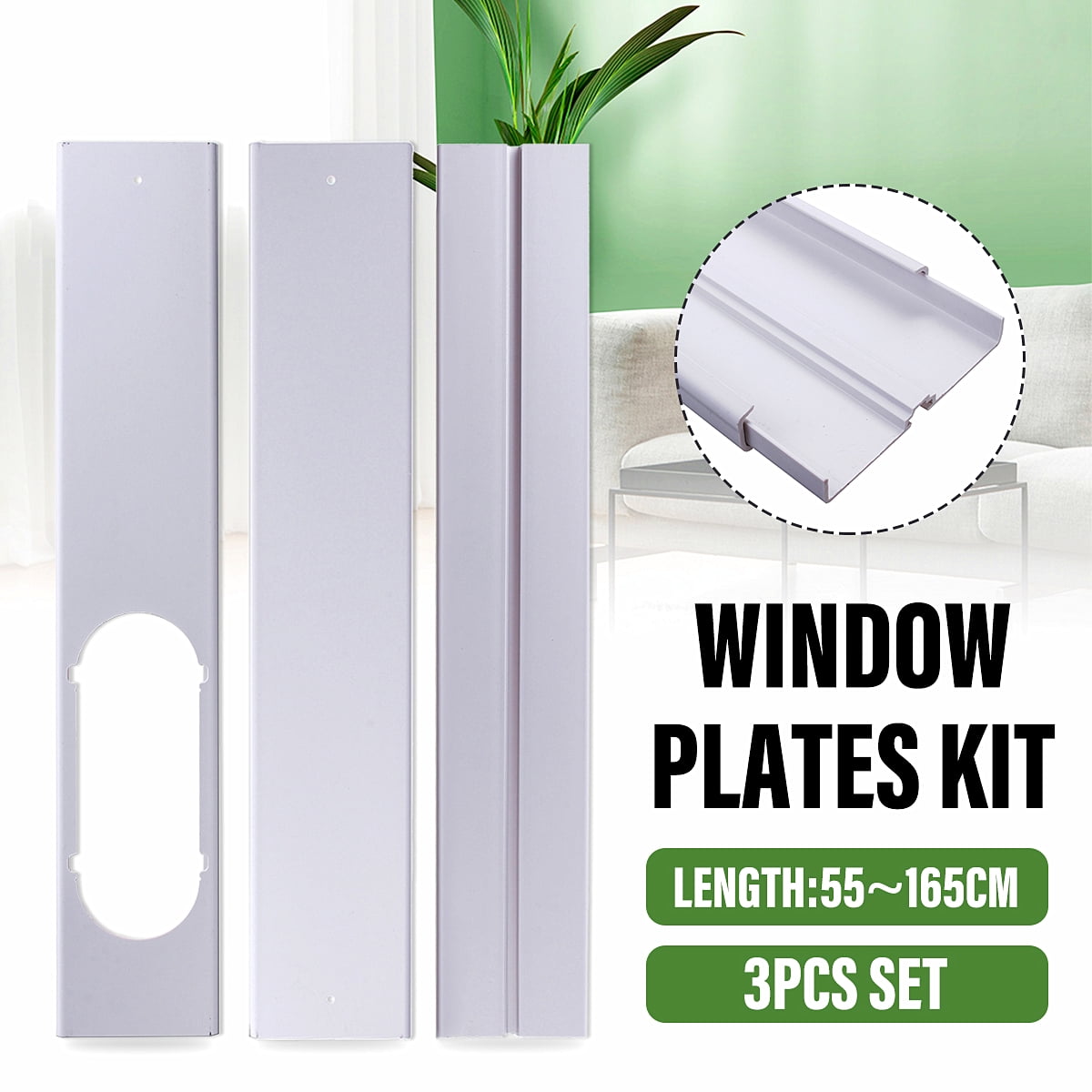 Portable AC Vent Kit Fits 5.9 Diameter Hose Window Slide Kit Plate for Air  Conditioner - Walmart.com